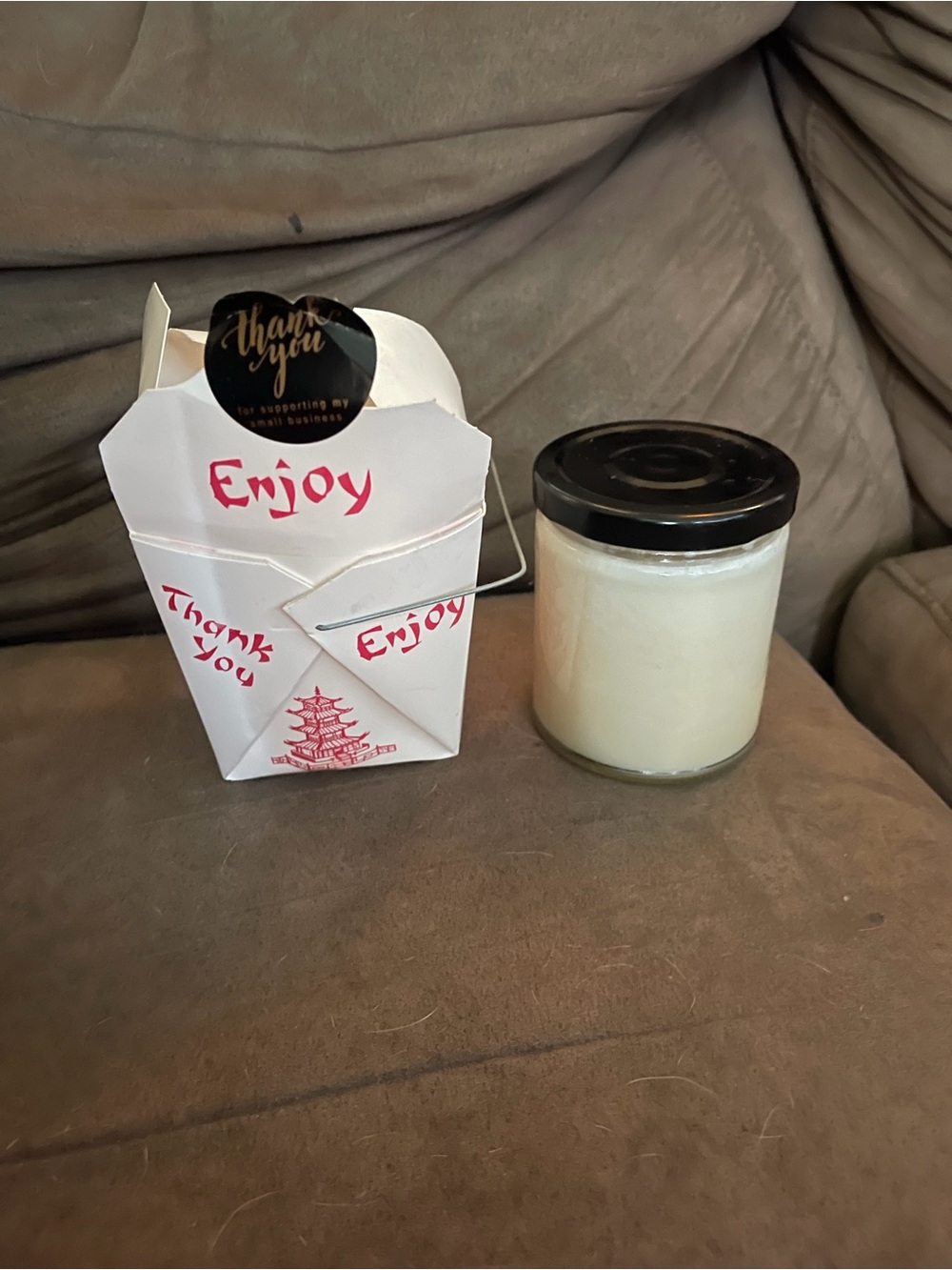Hand-Poured Chinese takeout scented candle